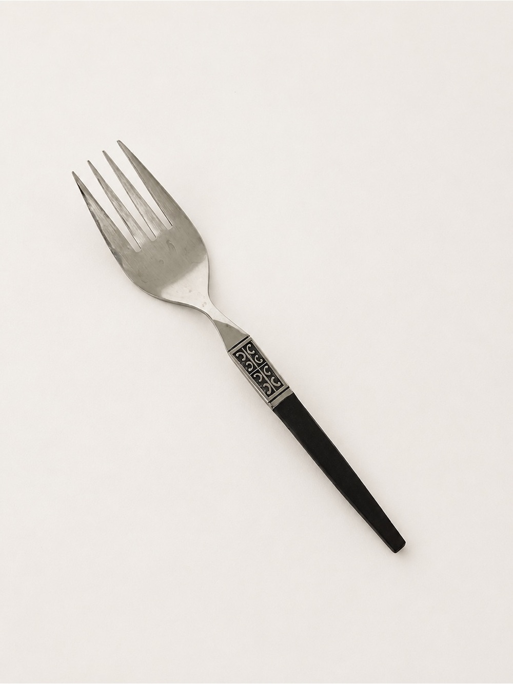 Ecko Eterna Sculptura Stainless Korea Serving Fork Brown Handle MCM Replacement